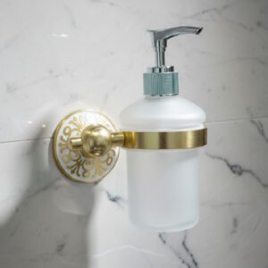 Porte savon liquide et shampoing doré SAN WATER