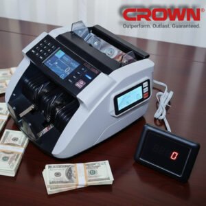 Compteuse de billet avec détecteur faux billet et 3 afficheurs CROWN CT44157